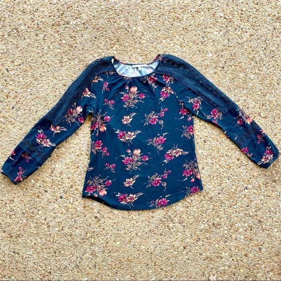 Daniel Rainn Floral Lace Blouse Size M - Picture 1 of 12